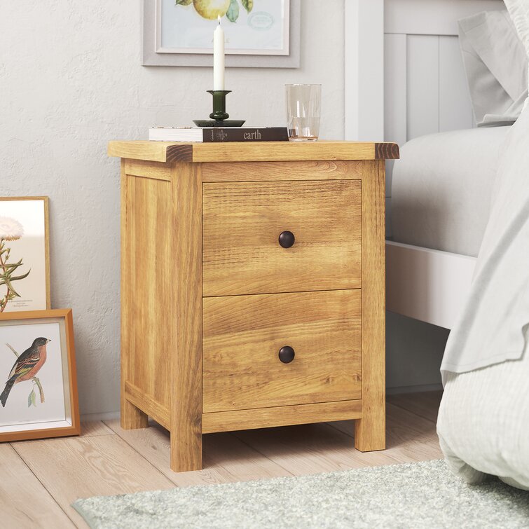 Wayfair oak store bedside table